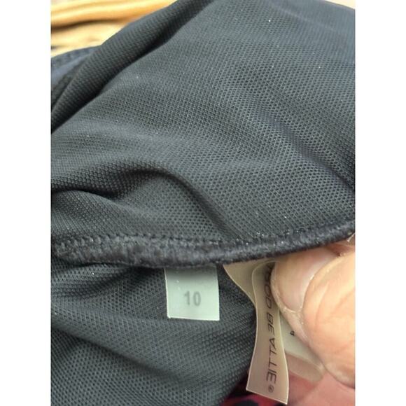 Bleu Rod Beattie Women's Black Twisted-Front One Piece Swimsuit Size 10 - Picture 6 of 7